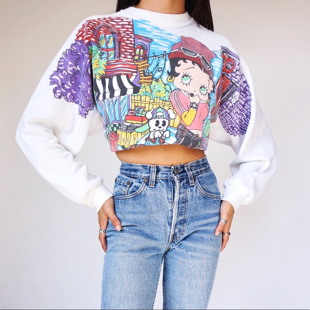 RARE! Vintage Betty Boop Pullover Sweatshirt